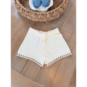 NWT Sadie & Sage Rhode Knit Shorts Women Cream Small